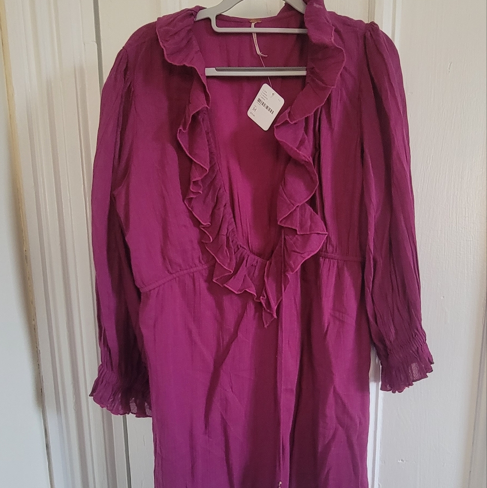 Free People purple M mini dress